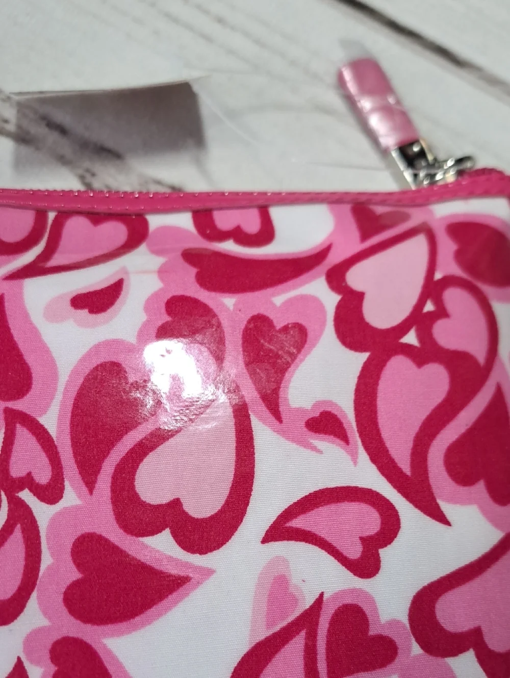 Talbots Pink And Red Zip Cosmetic Pouches
